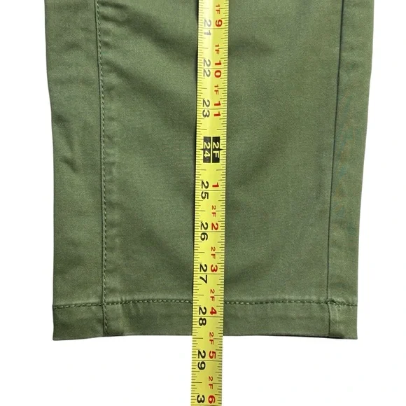 NWT LOFT Custom Stretch Slim-Straight Leg Ankle Pants 18 Olive Green Pockets - Picture 6 of 10